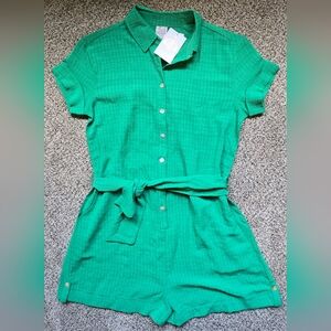 BECCA Vibrant Green Cabana Short Romper